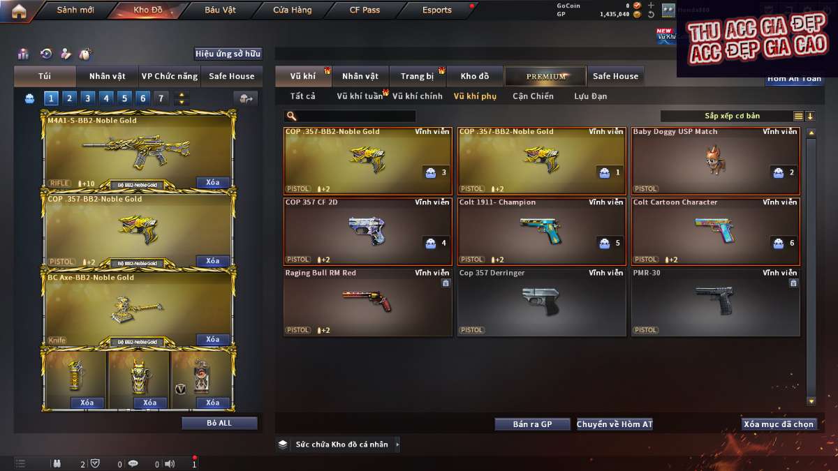 shop acc cf uy tin gia re